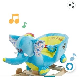 Musical Blue Rocking Elephant